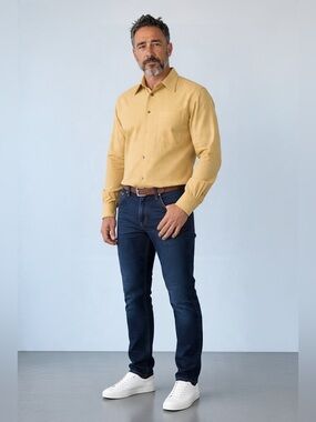 Roberto Villini Yellow Button Down Shirt Like New